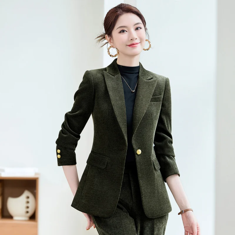 

High-end Women's Suit Set2025Autumn and Winter New High-End Professional Fashionable Elegant Capable Two-Piece Suit