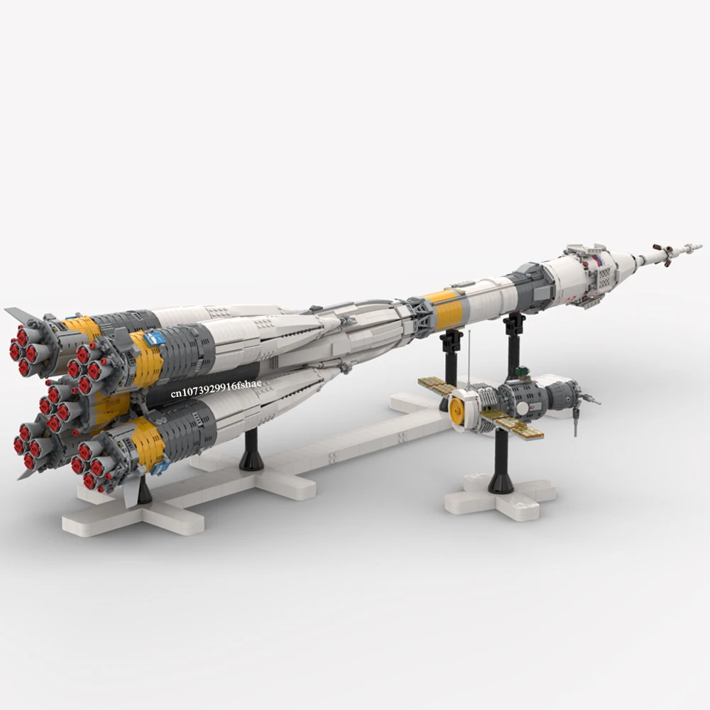 NEW 3743PCS Space Launch Vehicle Sojus-FG Russian Orbital Launch Vehicle DIY creative ideas Children Toy Gift technology blocks
