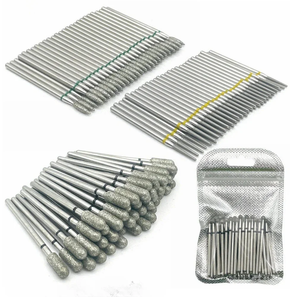 50pc Diamond Nail Drill Cuticle Clean Bit Set Milling Cutter for Manicure Electric  Bits Accessories Dead Skin Remove Tool