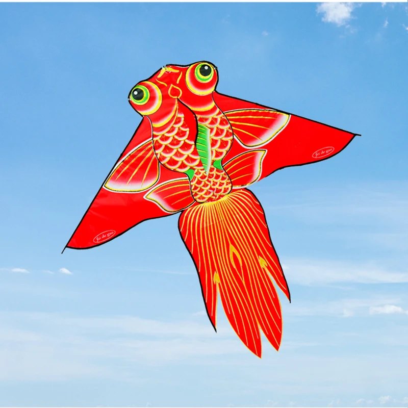 จัดส่งฟรี Goldfish Kite Flying Swallow Kite String สำหรับเด็ก Kites Kites ของเล่นเด็กเกมกลางแจ้ง Koi