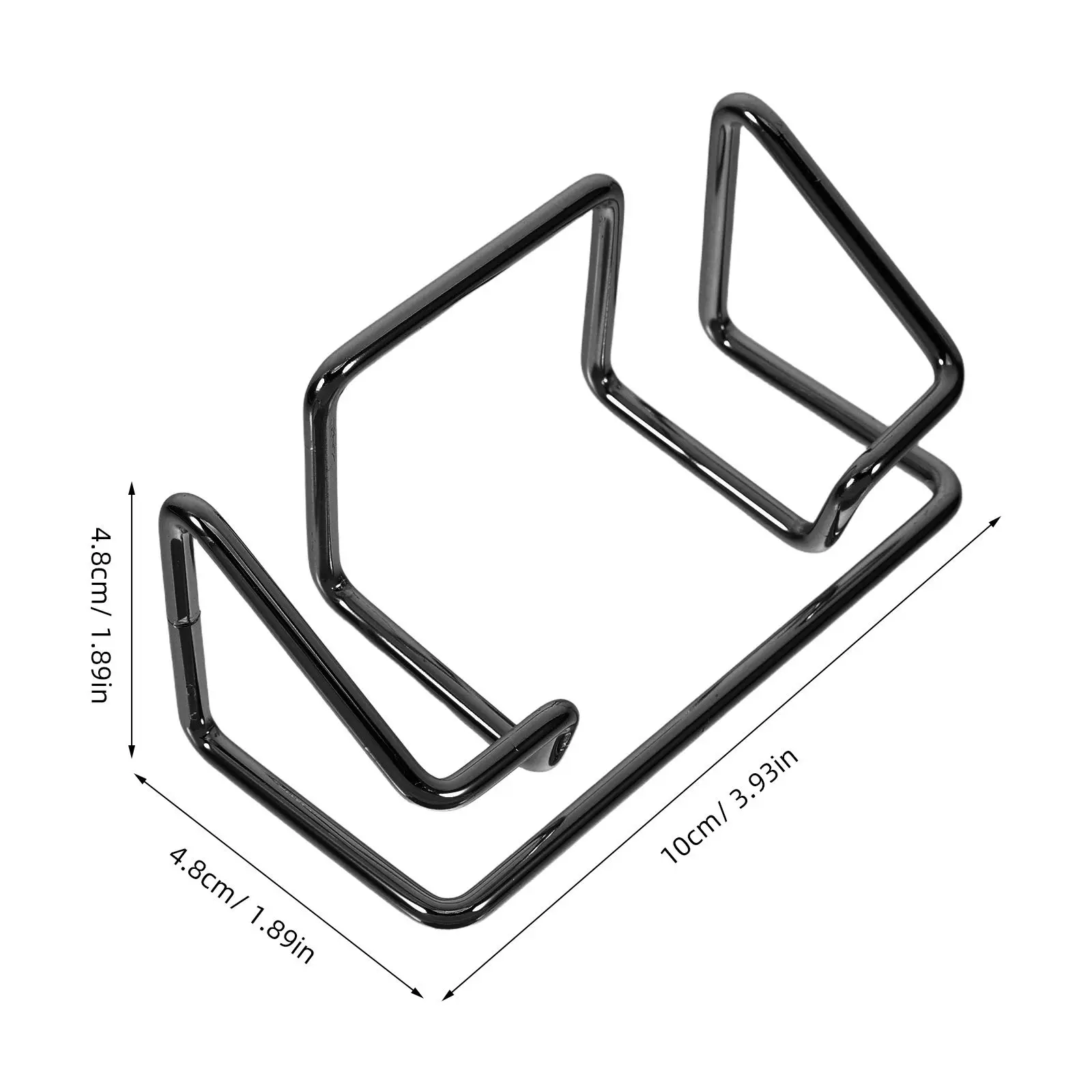 2Pcs Desktop Business Card Holder Metal Organizer Cast Iron Office Desk Stand Storage Display Rack for Name Cards