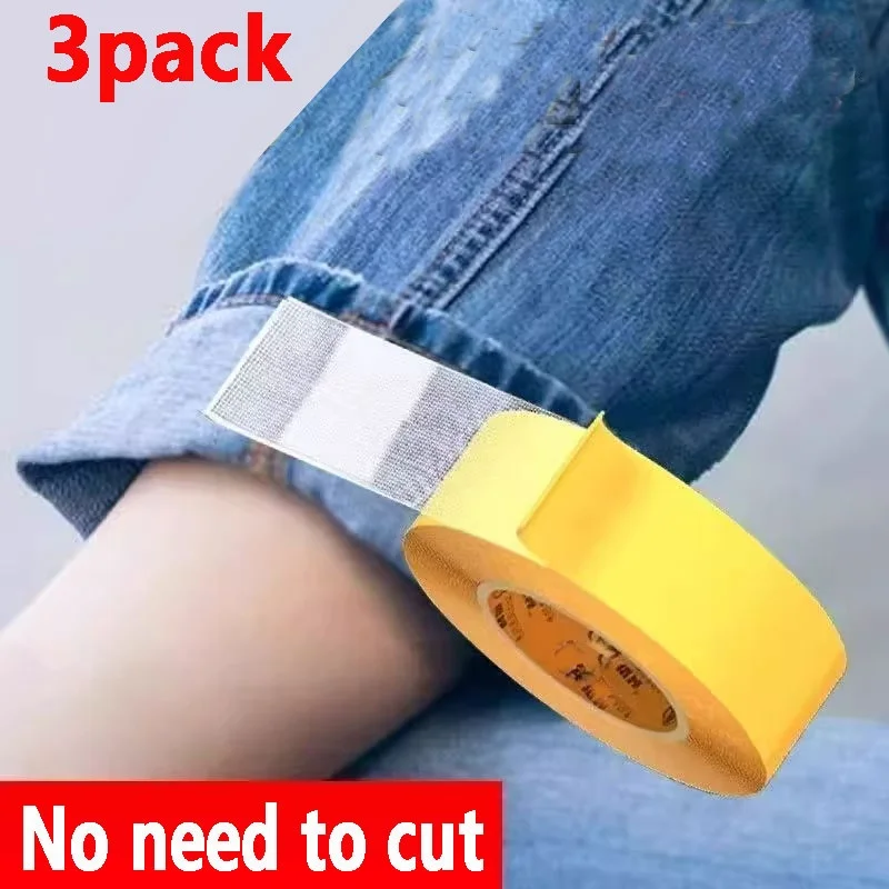 3 Rolls of Strong Adhesive Fabric Tape, No Cutting, Multifunctional and Traceless To Change The Hem of Pants
