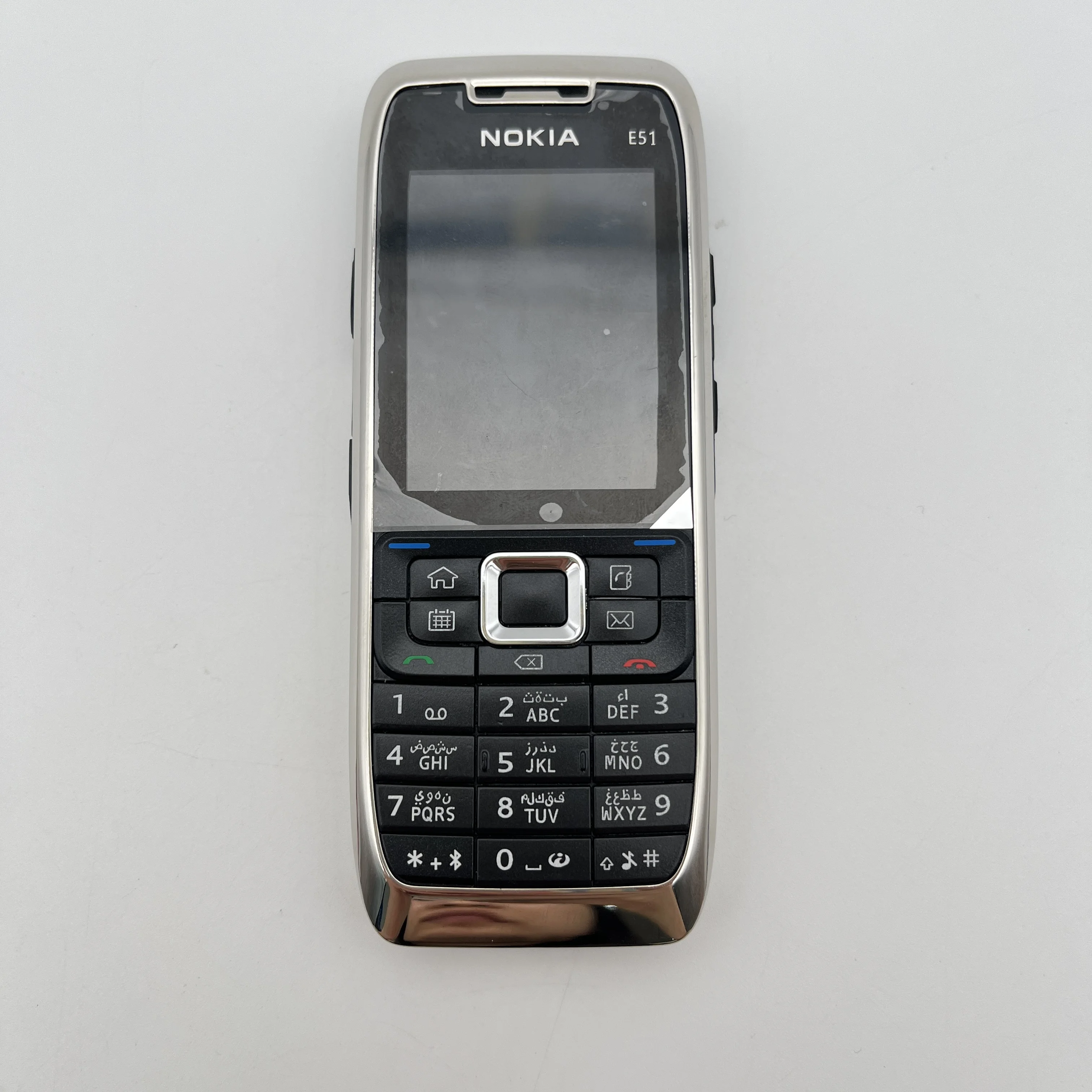 هاتف Nokia E51 الأصلي مصنوع في فنلندا يدعم اللغة الإنجليزية بحالة جيدة