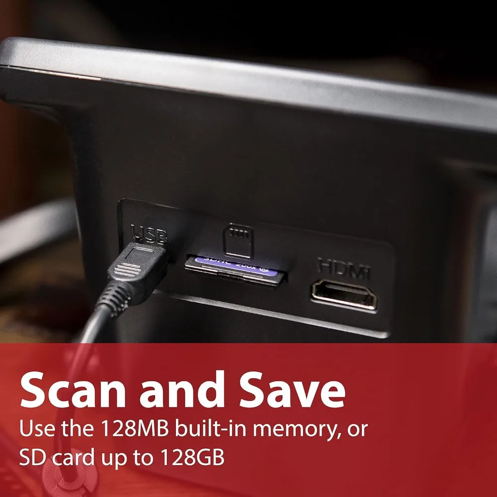 ماسح ضوئي للأفلام الكل في واحد بدقة 24 ميجابكسل مع شاشة كبيرة مقاس 5 بوصات وHDMI، يحول 35 مم/126/110/Super 8 Film