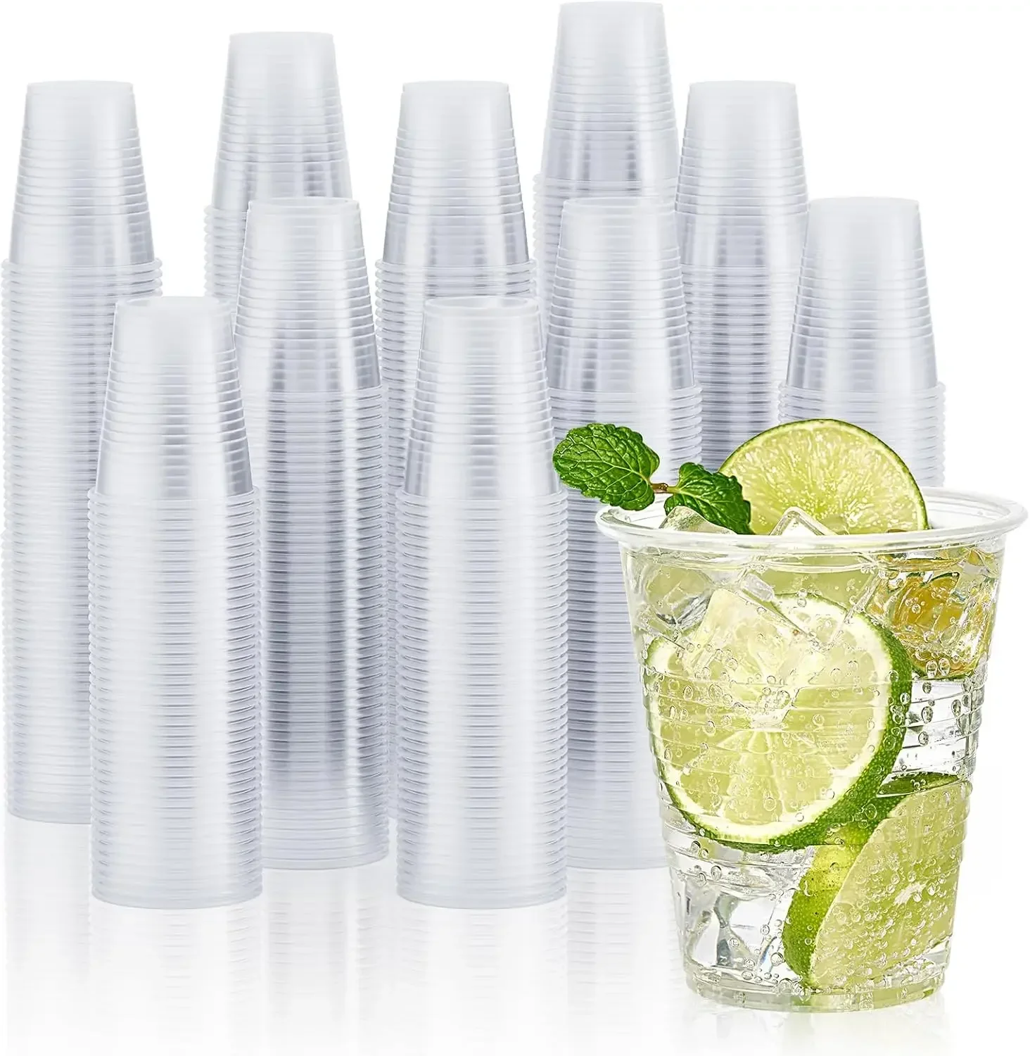 

2000 Pack 12 OZ Clear Plastic Cups, 12 Ounce Disposable Drinking Cold Water Party Bulk Plastic Cups for Business Wedding Party