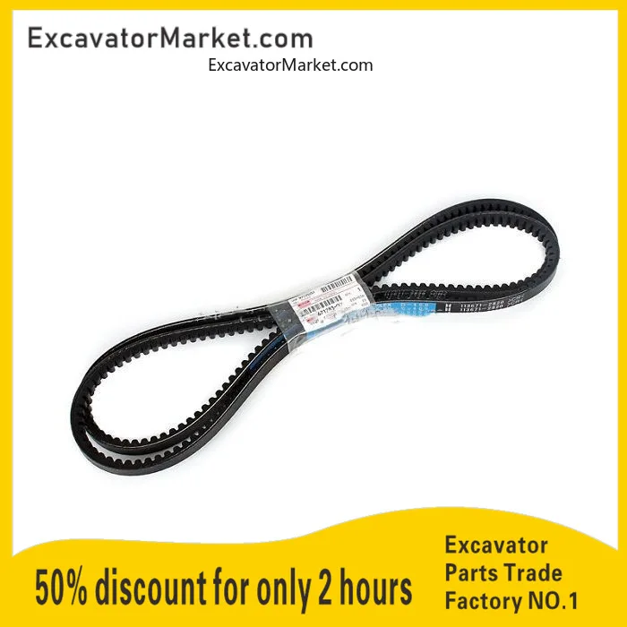 

For Sany Sy135 Excavator Fan Belt Belt Rubber B230106000099 Isuzu Parts 113671-2830 Cooling Fan Excavator Accessories