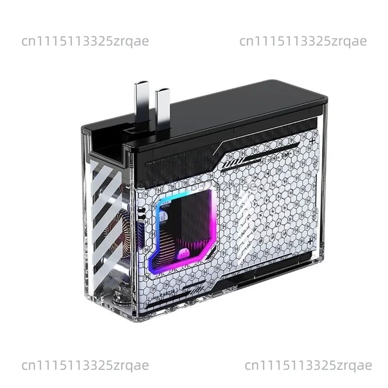 150W GaN Charger Super Edition，Fast Charger Adapter RGB Light Effect 4 Port Charging Station