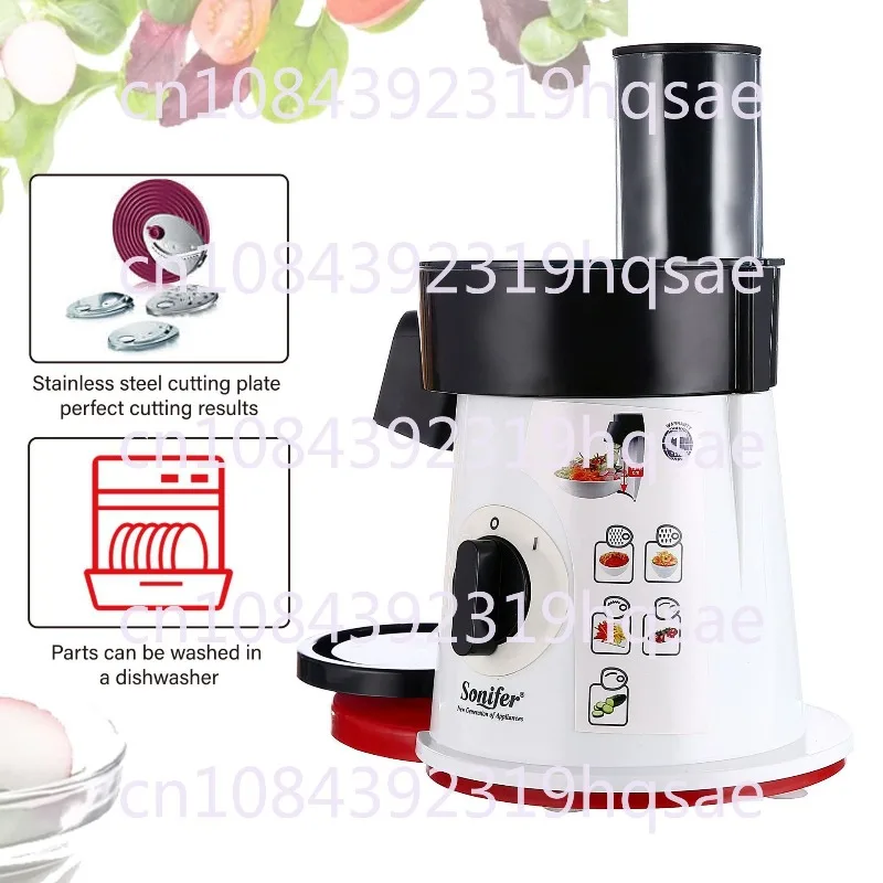 Rotary Stainless Steel Kitchen Appliance Household Chopper for Fruit Vegetable Salad Maker Slicer Chopping Grinding Slicing