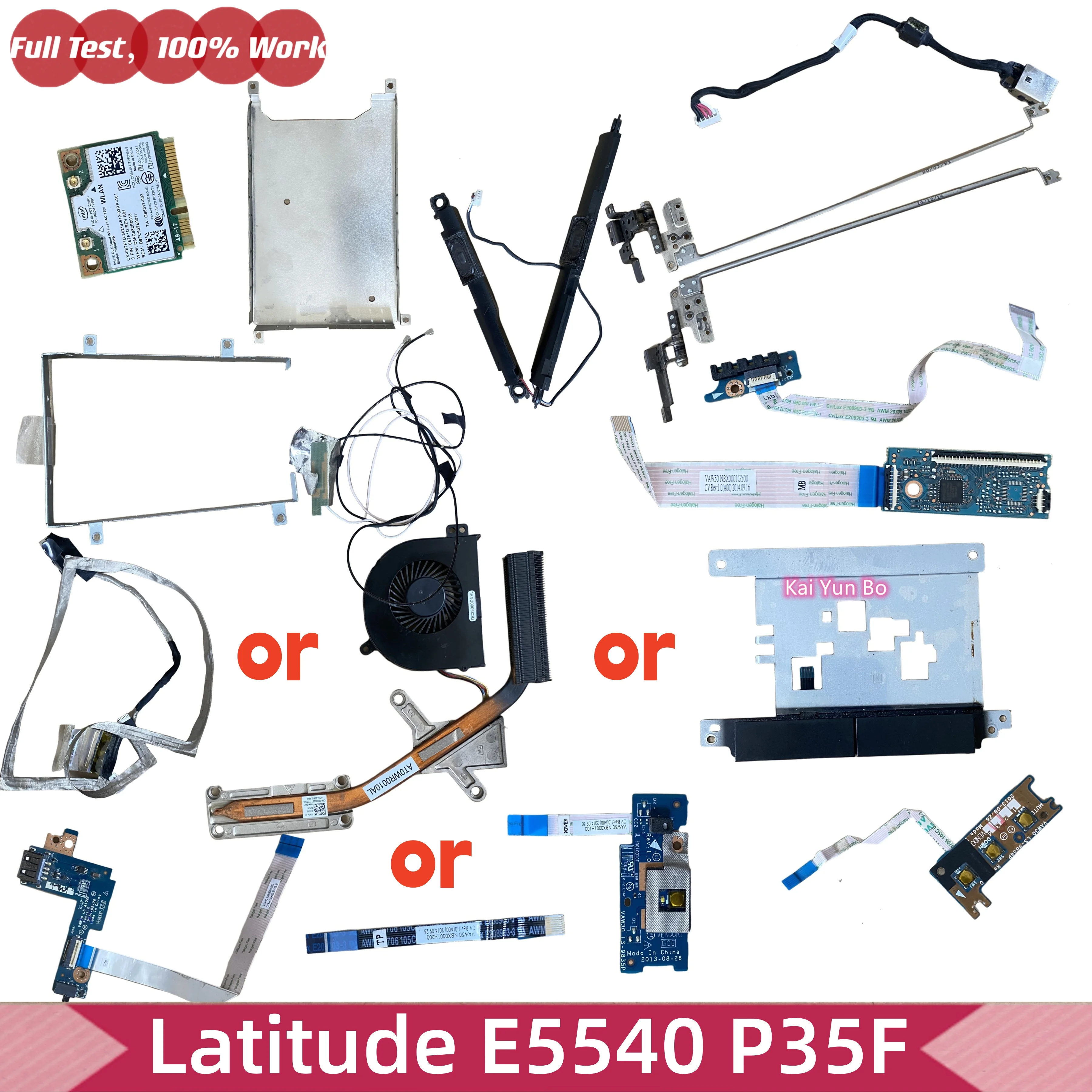Para la tarjeta inalámbrica AC WiFi de Dell Latitude E5540 P35F, cajón para disco duro, pantalla, bisagra, teclado táctil, botón, placa de altavoces, teclado, placa LED, ventilador, disipador térmico, cámara web, cámar