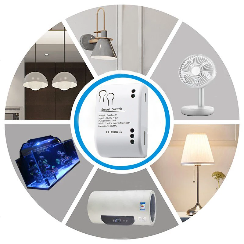 Disyuntor de relé Zigbee, módulo de interruptor de 7-32V 85-250V, Control por aplicación Tuya Smart Life, funciona con Alexa, Google Smartthings, Ewelink Hub