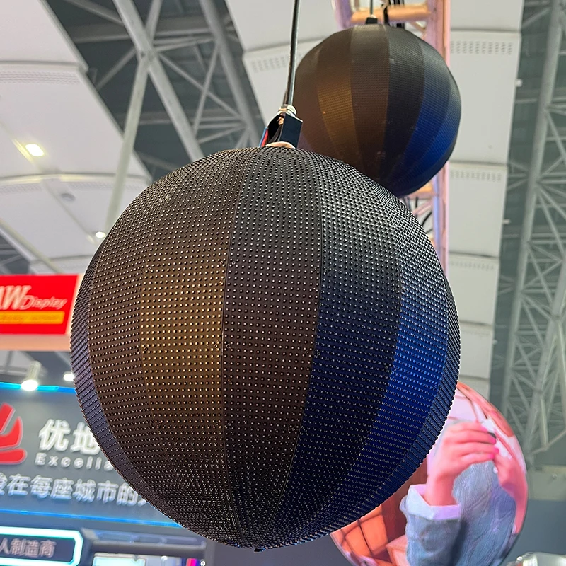 Customized Various Sizes of Spherical Diameter 1m 2m  Hemispherical LED Video Ball Screen Flexible Special-shaped Curved Screen