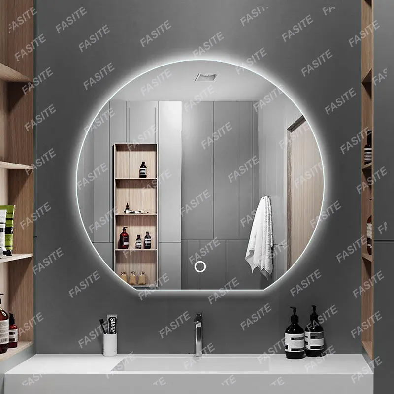 

Touch Anti Bath Mirrors Bluetooth Nordic Illuminated Round Bath Mirrors Modern Style Shower Espejo Bathroom Supplies WW50BM