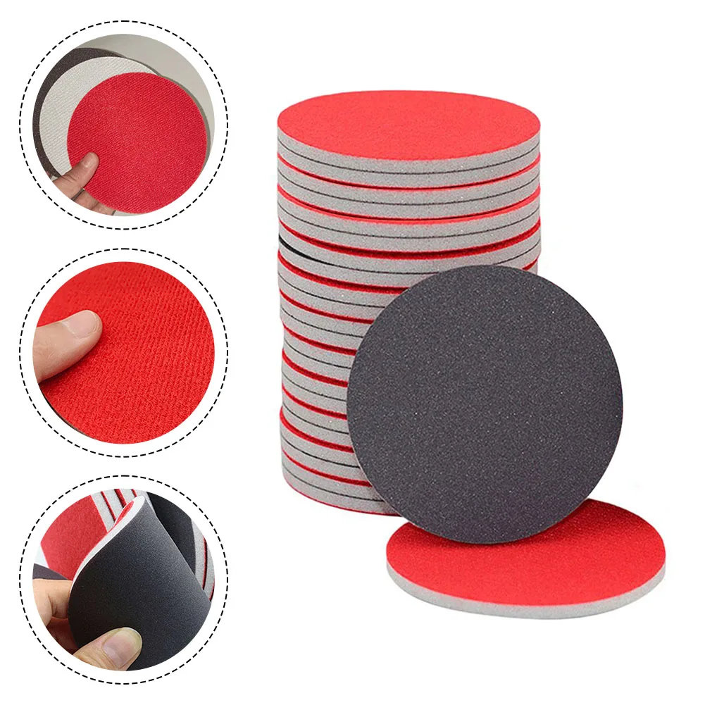  12pcs Foam Dry Wet Sponge Sandpaper Disc 500-3000 Grit Abrasive Tools For Bowling Pad Ball Polishing Car Sponge Sanding