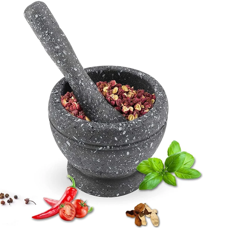 Pestle and Mortar Set Garlic Herb Spice Mixing Grinding Seed Salt Pepper Crusher Grinder Crusher Bowl Restaurant Kitchen Tools