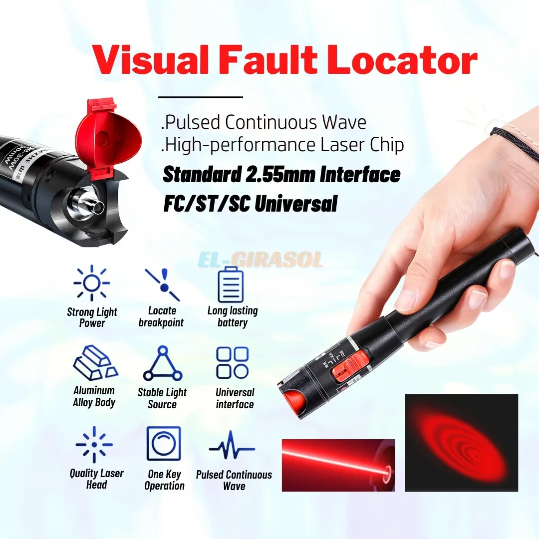 Fiber Optic Tool Kit with -70~+10dbm G1010 OPM10MW Visual Fault Locator Cleaver SKL-6C CFS-3 Fiber Stripper Wire Stripper FTTH