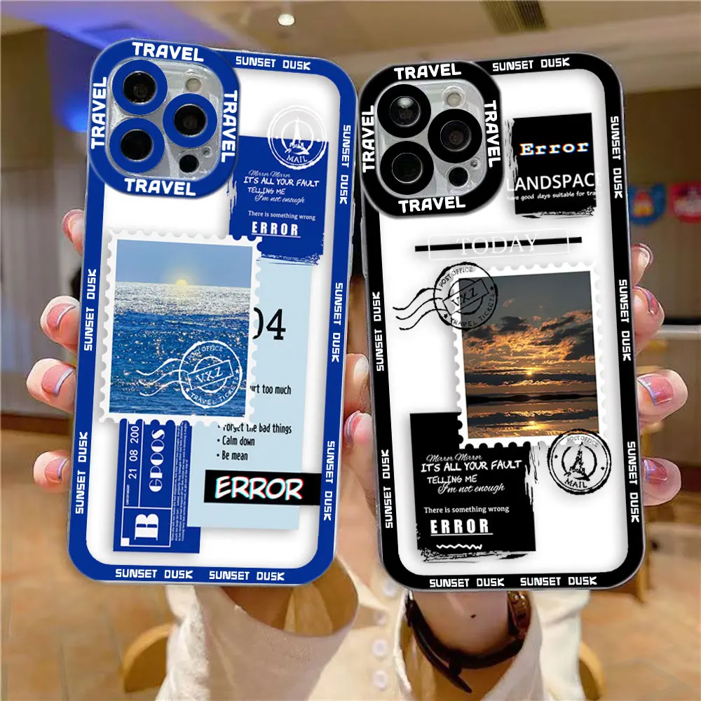 

Retro Landscape Stamp Label Cover Phone Case For Xiaomi POCO X5 X4 X3 NFC GT M4 M3 11 11T PRO LITE NE 4G 5G TPU Case Funda Shell