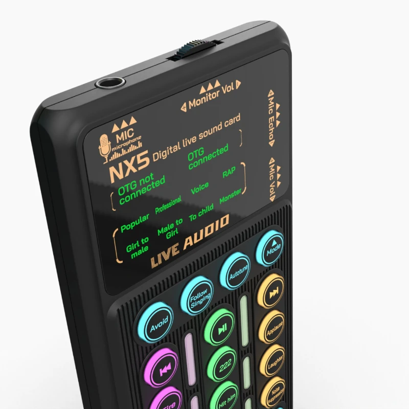 بطاقة الصوت الاحترافية NX5 الأصلية للبث المباشر وتسجيل الفيديو وألعاب الغناء مناسبة لاحتياجات الوسائط المتعددة