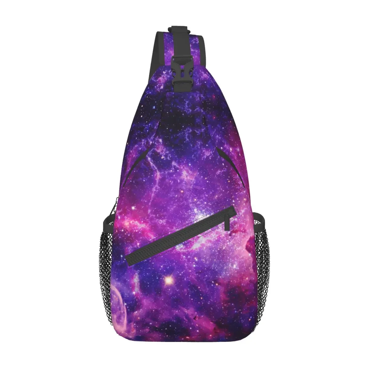 

Galaxy Nebula Crossbody Sling Bag Chest Bag Space Wall Art Stars Shoulder Backpack Daypack for Travel Hiking Cycling