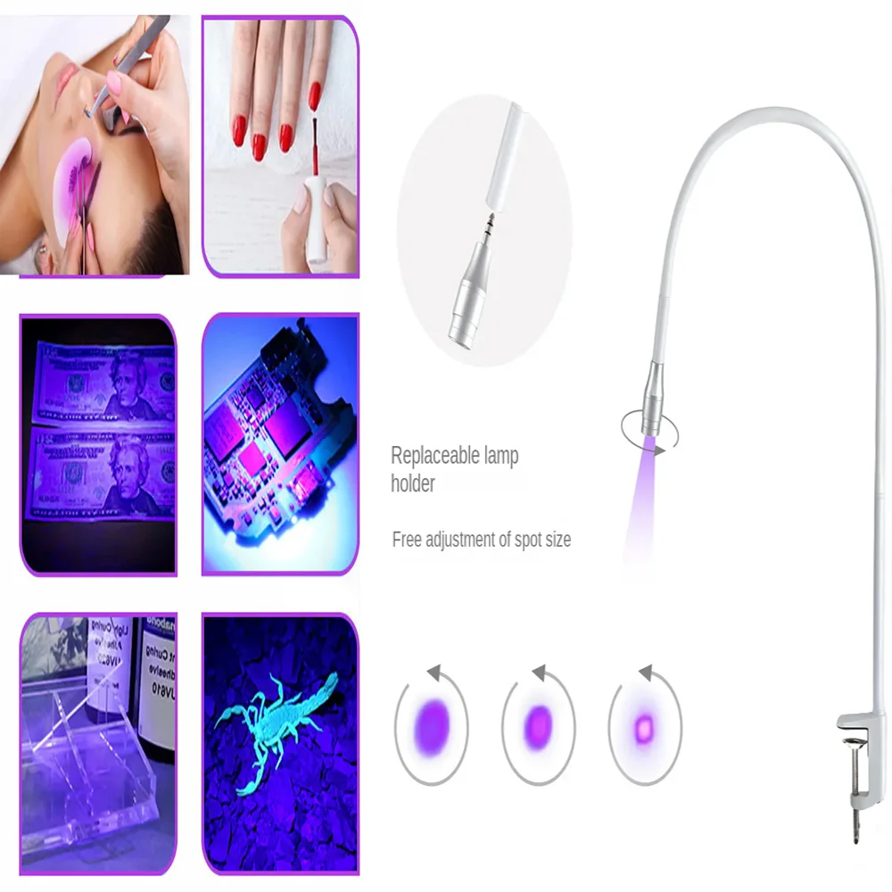 

5V USB Focus adjustment UV colloidal curing lamp Foot Switch False Eyelash Extension Nail Dryer Grafting Glue Fast Curing Light