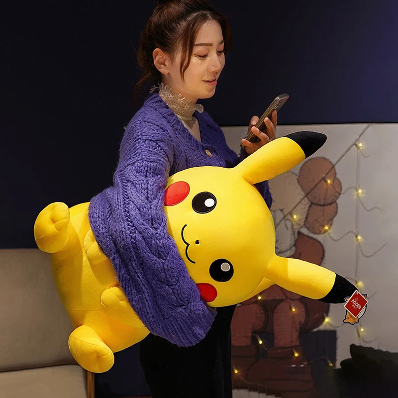 Giant Pikachu Plush Pokemon Peluche Pikachu Stuffed Doll Kawaii Room Decor Soft Sofa Cushion Bedside Pillow Gifts For Girlfriend