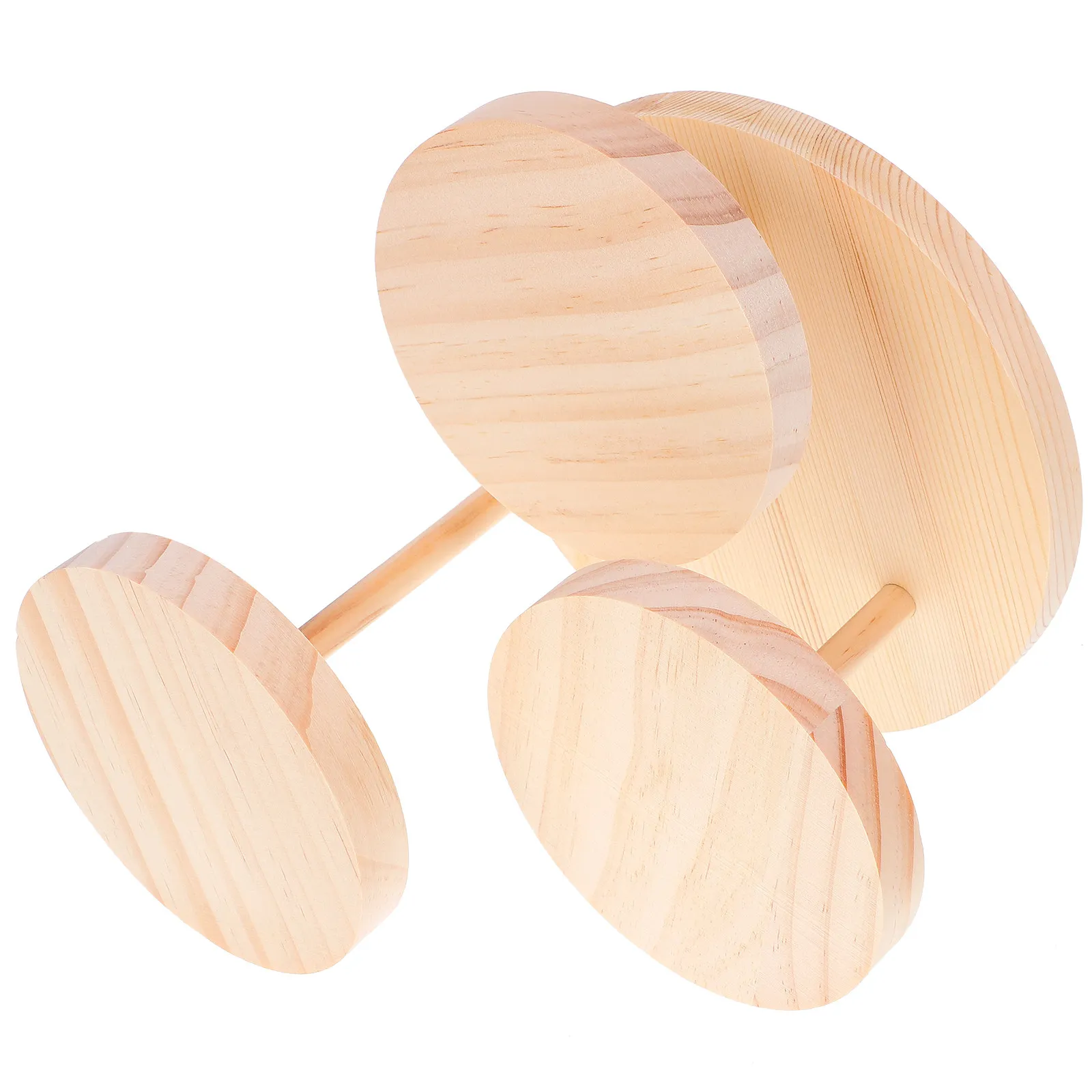 

Деревянная 3-ярусная подставка для украшений: прочная, в деревенском стиле, из натурального дерева, многоуровневая полка для серег, ожерелий, браслетов, для стола, для выставок и рукоделия