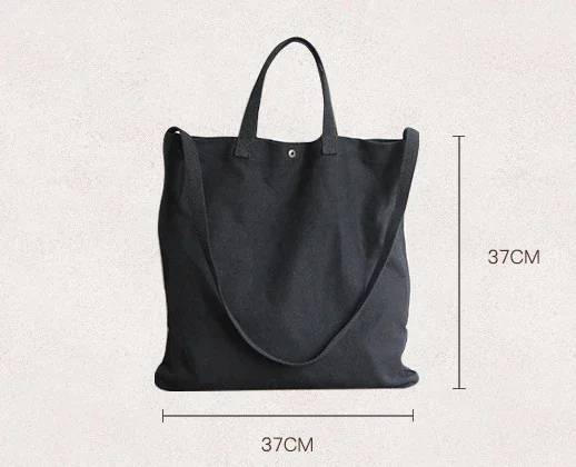 High Quality Casual Canvas Tote Bag Women Leisure Fabric Messenger Bag Female Simple Design Portable Top-handle Bag Shoulder Bag