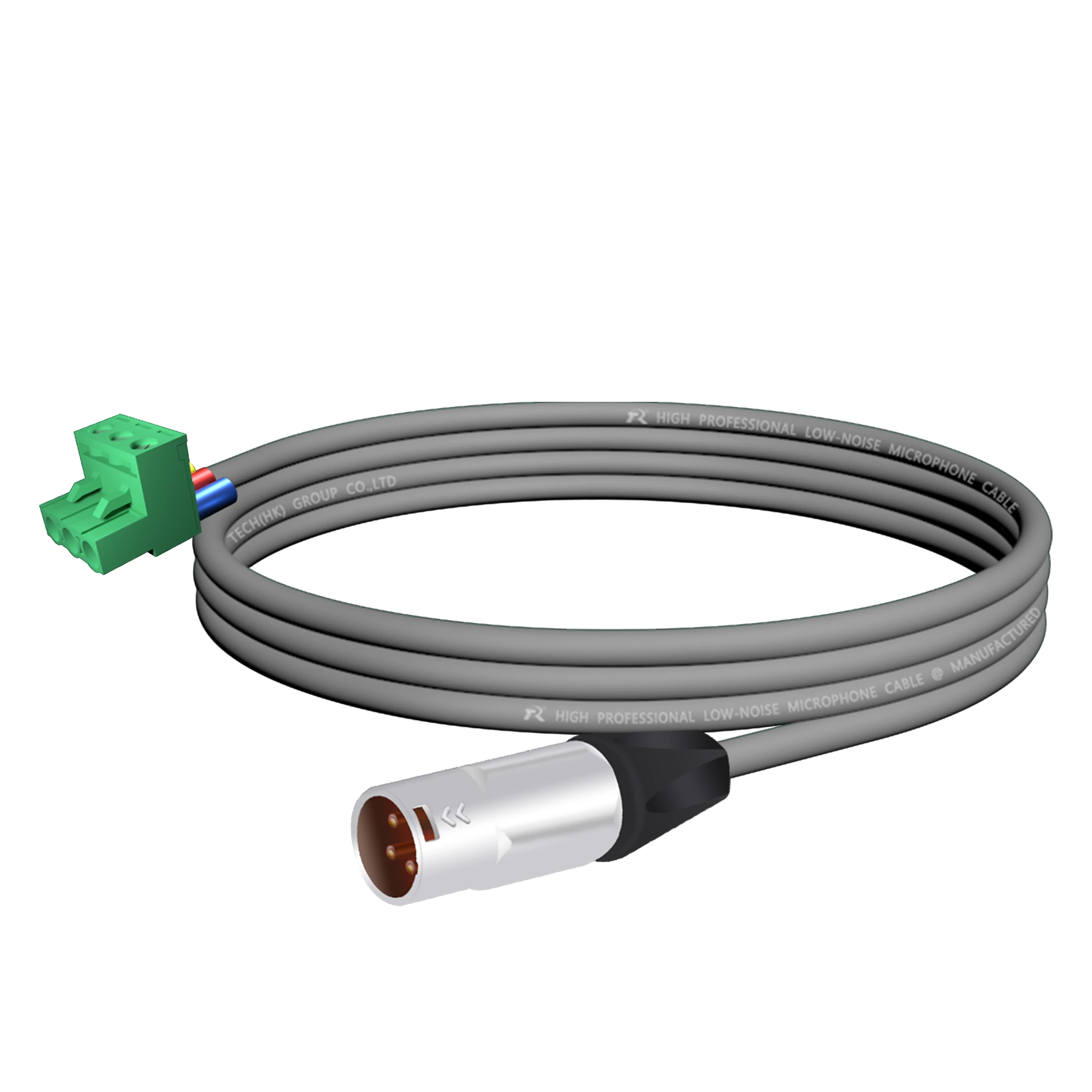 Poliertes Metallgehäuse, Zugentlastung, Phoenix-zu-XLR-Buchse/-Stecker-Audiokabel, 3-polige Schraubklemme, geräuscharmes, abgeschirmtes Kabel – Detail 6