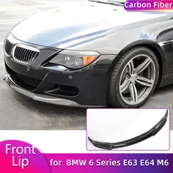 Carbon Fiber Front Bumper Lip Spoiler for BMW 6 Series E63 E64 M6 2006-2010 Car Racing Front Lip Chin Apron Guard Body Kit FRP