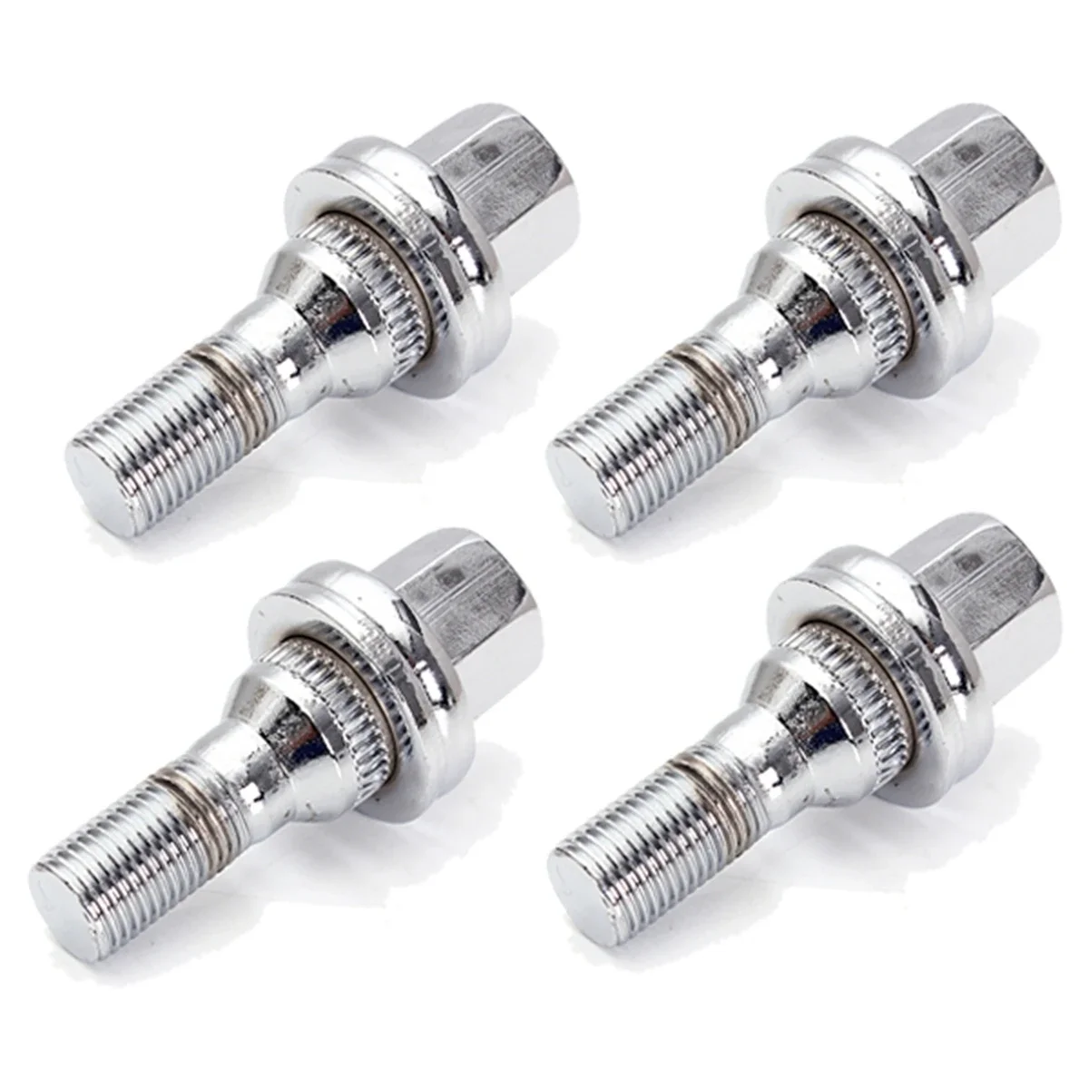 M12x1.25 17mm 4/16PCS Car Aluminum Chrome Wheel Bolts Nuts Kit For Peugeot 1007 206 207 406 407 607 2000-2008