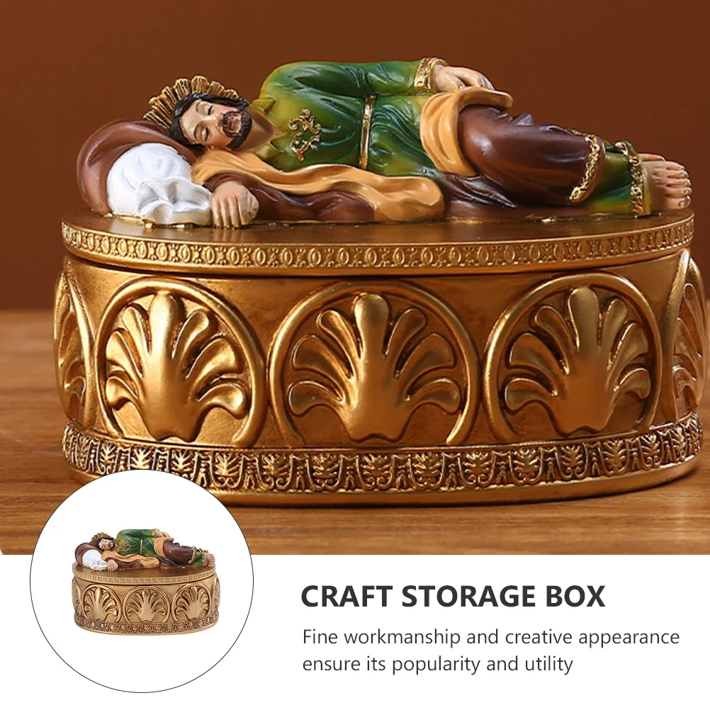 

Jewelry Box Craft Storage Dustproof Fashionable Desktop Decor Case for Rings Earrings Small Holder Home Decoration