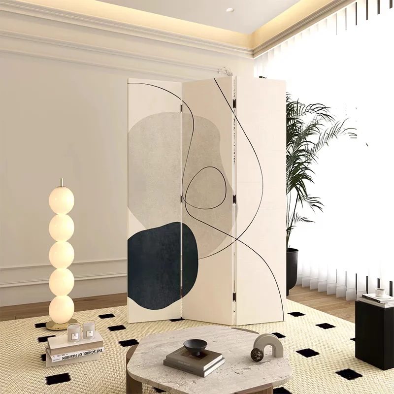 Modern simple folding screen partition living room simple mobile bedroom block bed line office sofa background wall