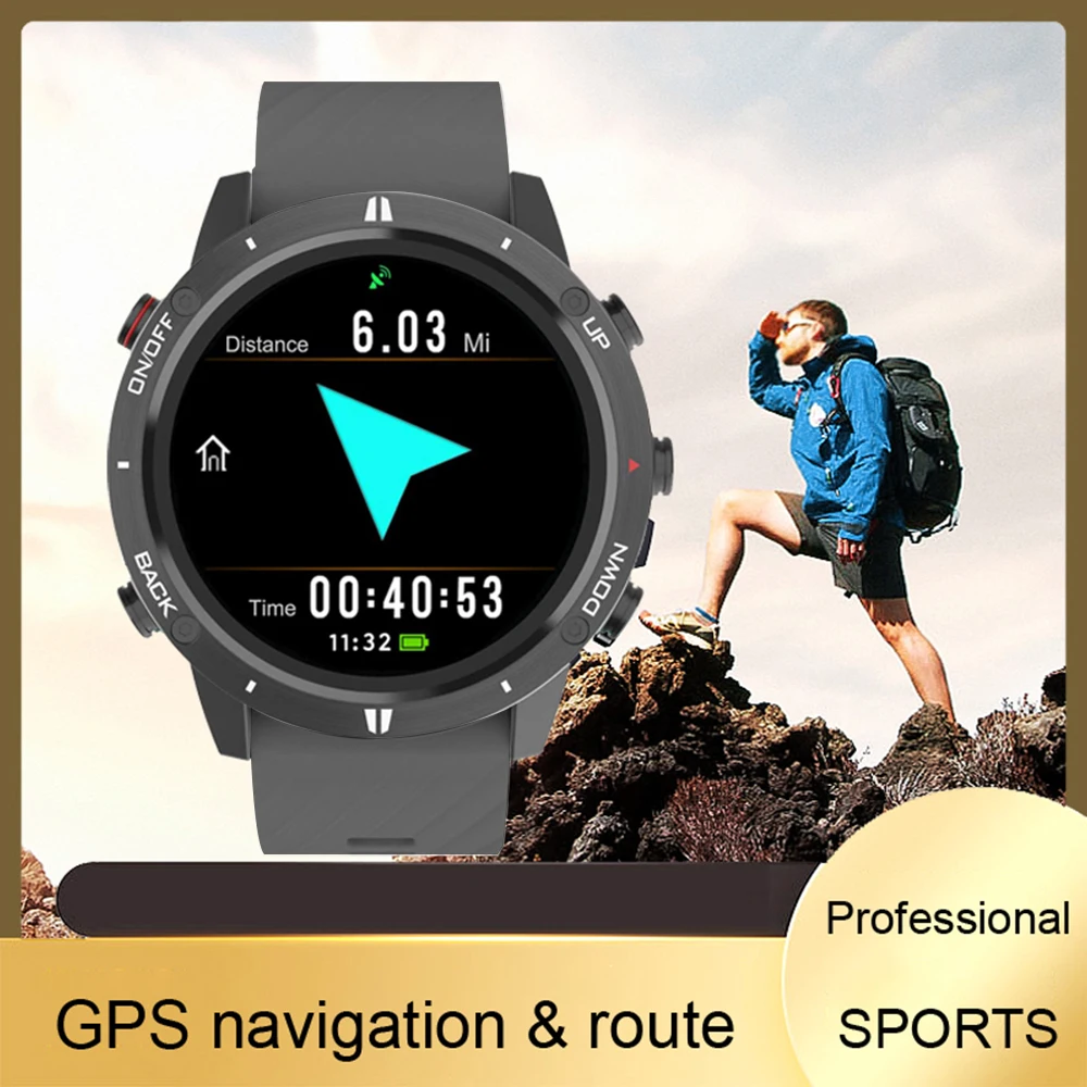 Outdoor GPS Sports Watch Fitness Tracker Wrist Watch for Running Swimming Climbing