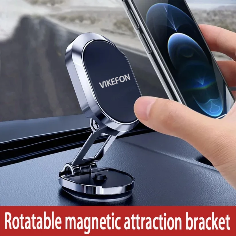 

ВИКФОН 1080р ° Вращающийся складной автомобильный магнитный держатель для телефона, универсальное крепление для вентиляционного отверстия, GPS для iPhone Samsung, автомобильная подставка для телефона