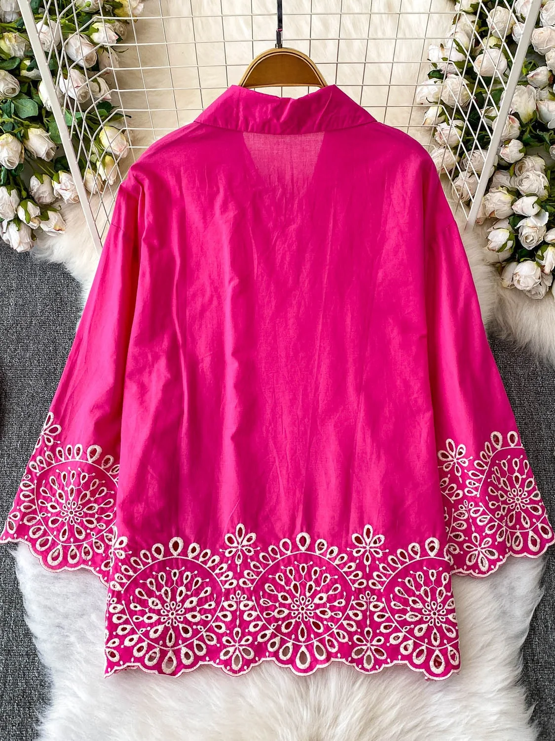 المرأة طويلة Sve هوك زهرة الجوف خارج الحماية من الشمس irt عارضة فضفاض التخسيس أعلى الكورية Sle تخفيف Faion