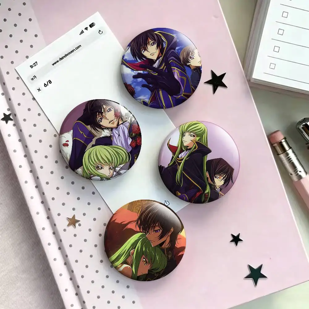 C-Code G-Geass Laser Badge Creative Pins Brooch for Bag Clothes Hat Decor Gifts Fans Collect