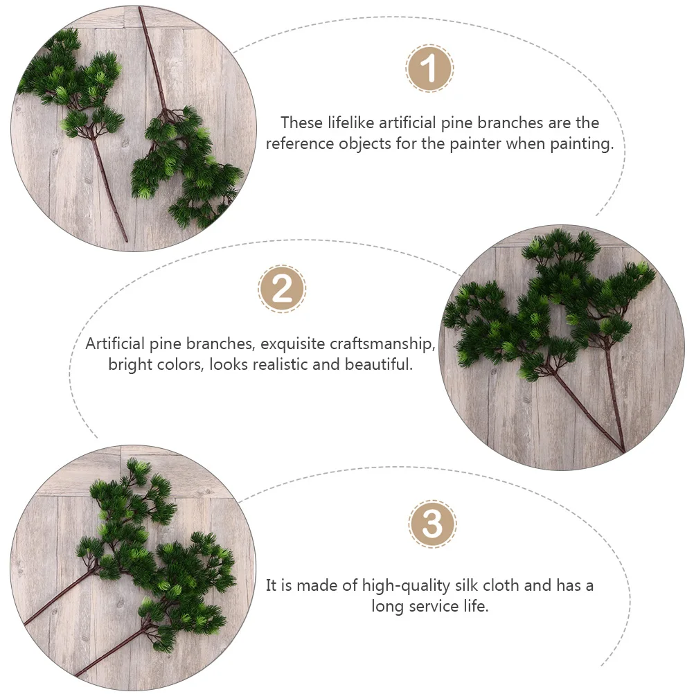 

Artificial Pine Branches High-Quality Silk Fake Pine Leaves For Home Wedding Party Decor Plants