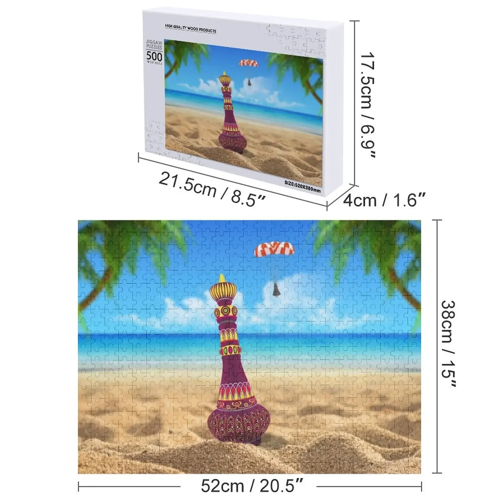 We met on a beach Jigsaw Puzzle Customizable Gift Personalize Wooden Name Puzzle