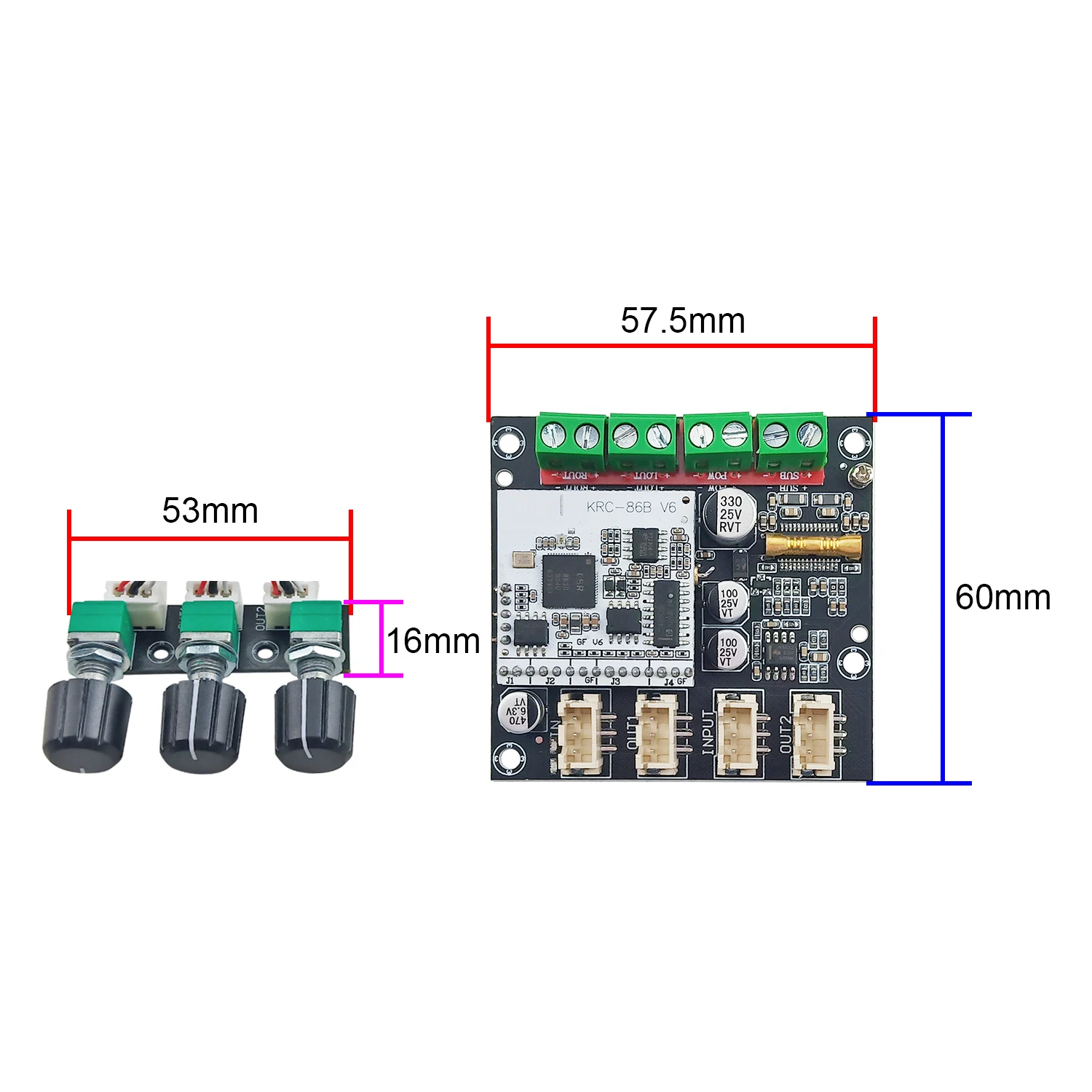 GHXAMP Bluetooth Digital Amplifier Board 2.1 Channel 15W * 2+30W Lossless HIFI Audio DIY AUX Active Subwoofer Aluminum substrate