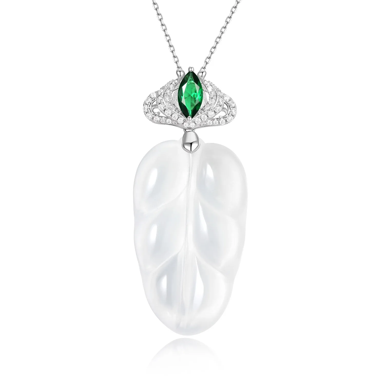 

Vintage Natural Round Chalcedony Pendant Women's 925 Sterling Silver Statement Fine Jewelry Valentines Mother's Day Banquet Gift