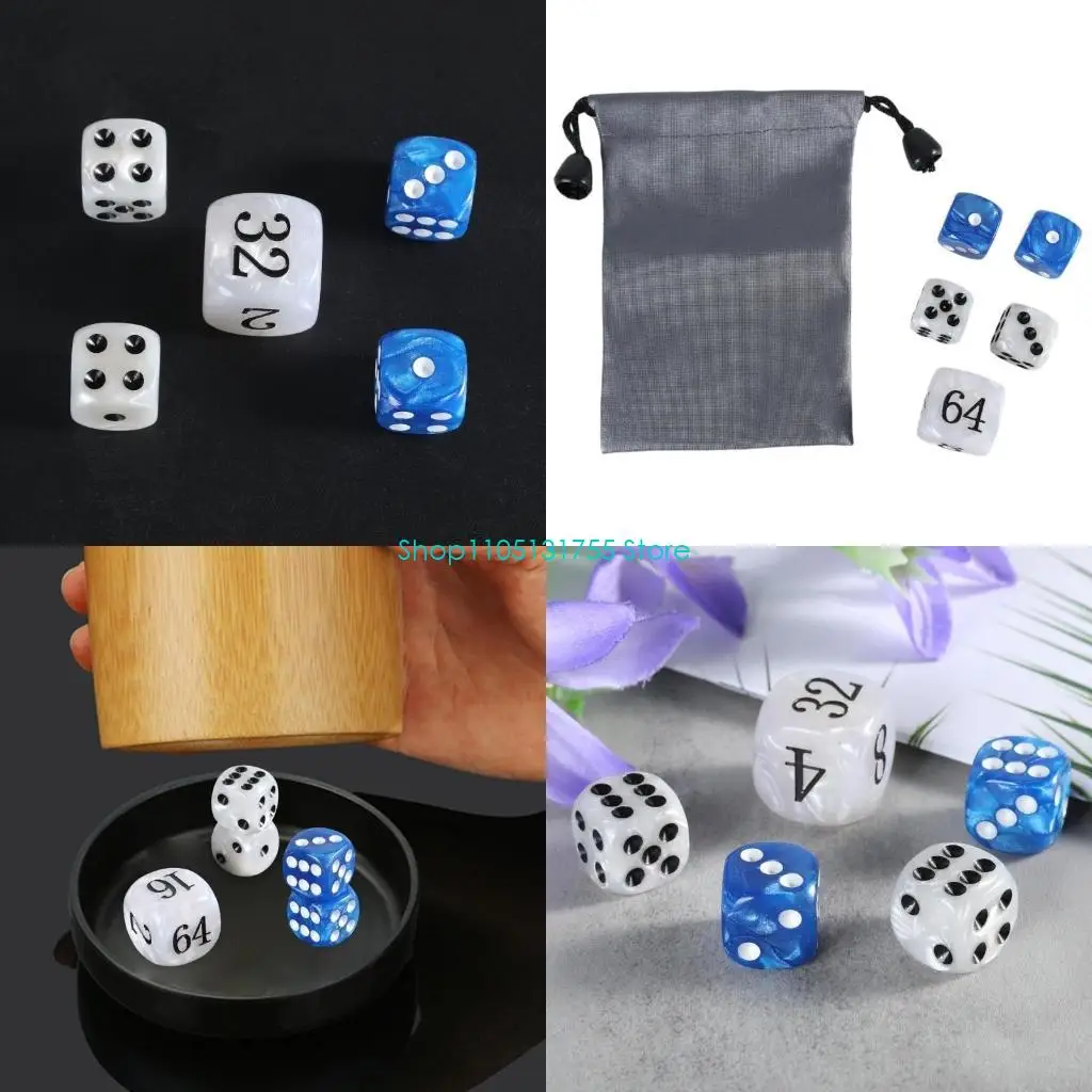 

K0EF Elegant Dices, Acrylic Backgammon Dices Set with Pearls Finish for Game Backgammon Dices for Casual and Competitive Play