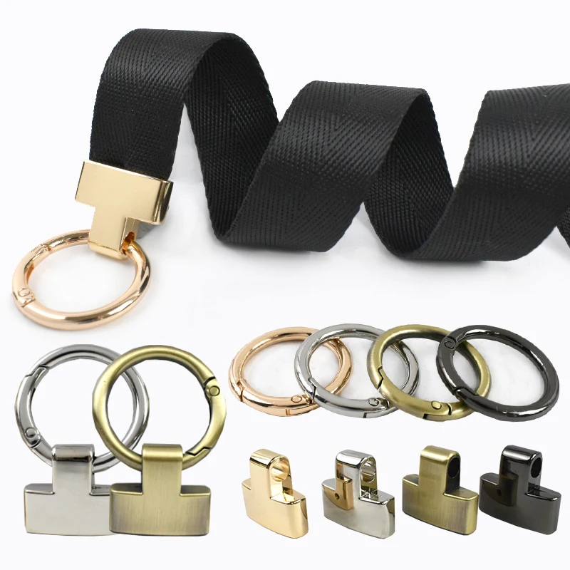 5/10Pcs 20/25mm Bag Metal Side Clip Buckle Spring O Ring Clasp Keychain Handbag Strap Connector Buckles DIY Hardware Accessories