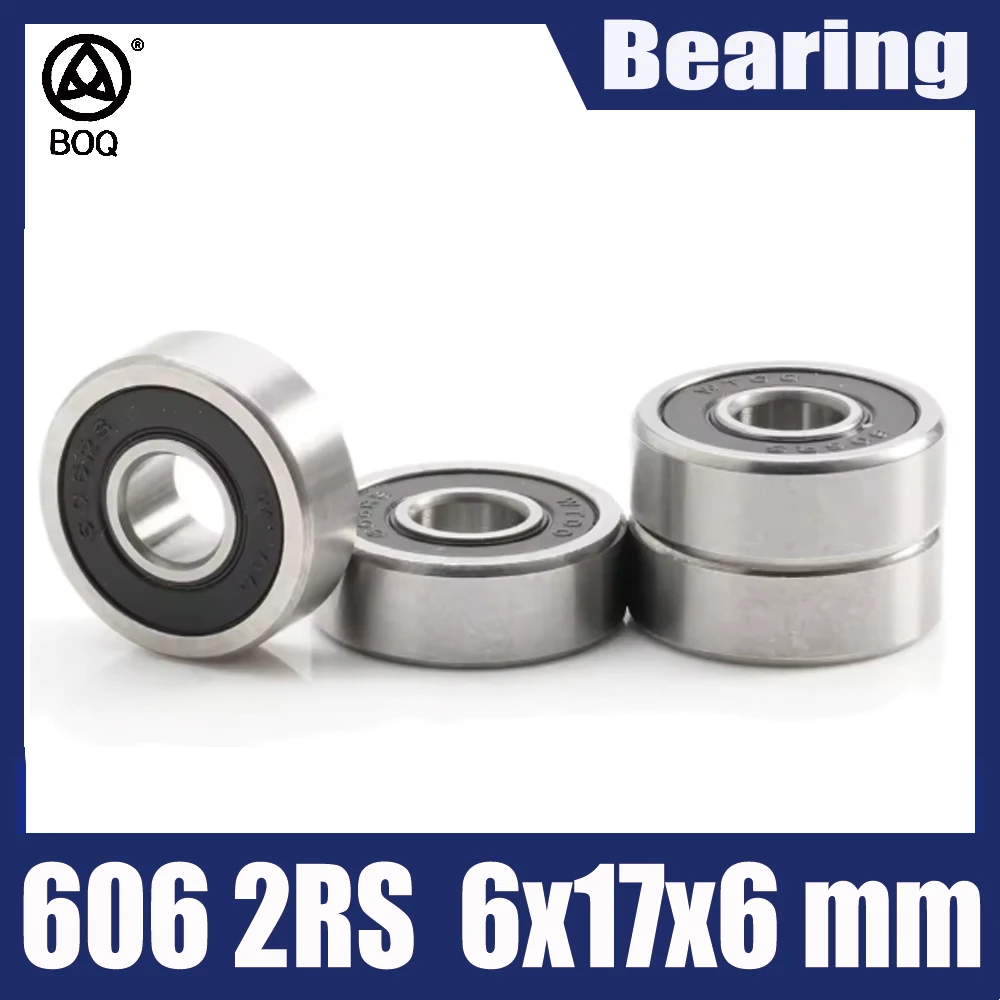 606RS Bearing ABEC-5 ( 10 PCS ) 6*17*6 mm Miniature Sealed 606-2RS Ball Bearings 606 2RS