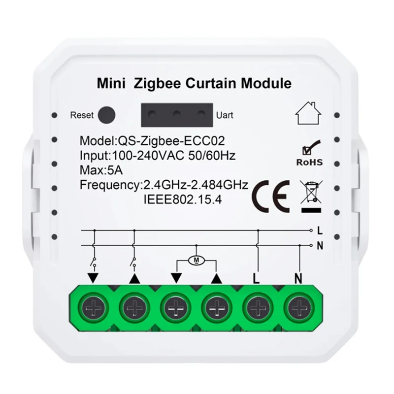 A10R Tuya Zigbee Curtain Module Home Intelligent Appliance Curtain Module Mobilephone APP Remotely Control For Alexa Home