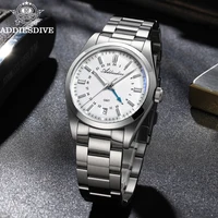 ADDIESDIVE 36mm Men's Analog Watch GMT 515-24H Watch BGW9 Luminous 100m Waterproof Stainless Steel Men's Quartz Watches AD2065 4