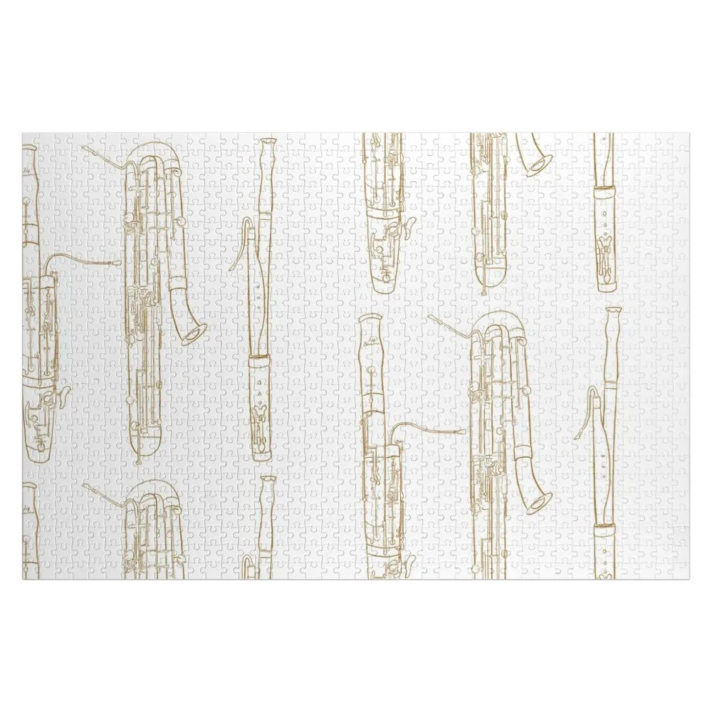 bassoon, contrabasson and baroque bassoon Jigsaw Puzzle Baby Toy Name Wooden Toy Photo Custom Wood Animals Puzzle