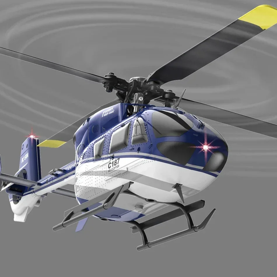 RC ERA C187 Pro EC135 Scaled 1:48 RC Helicopter 4CH 6-Axis Gyro Flybarless Metal Roter Head Remote Control Hobby Toys -RTF