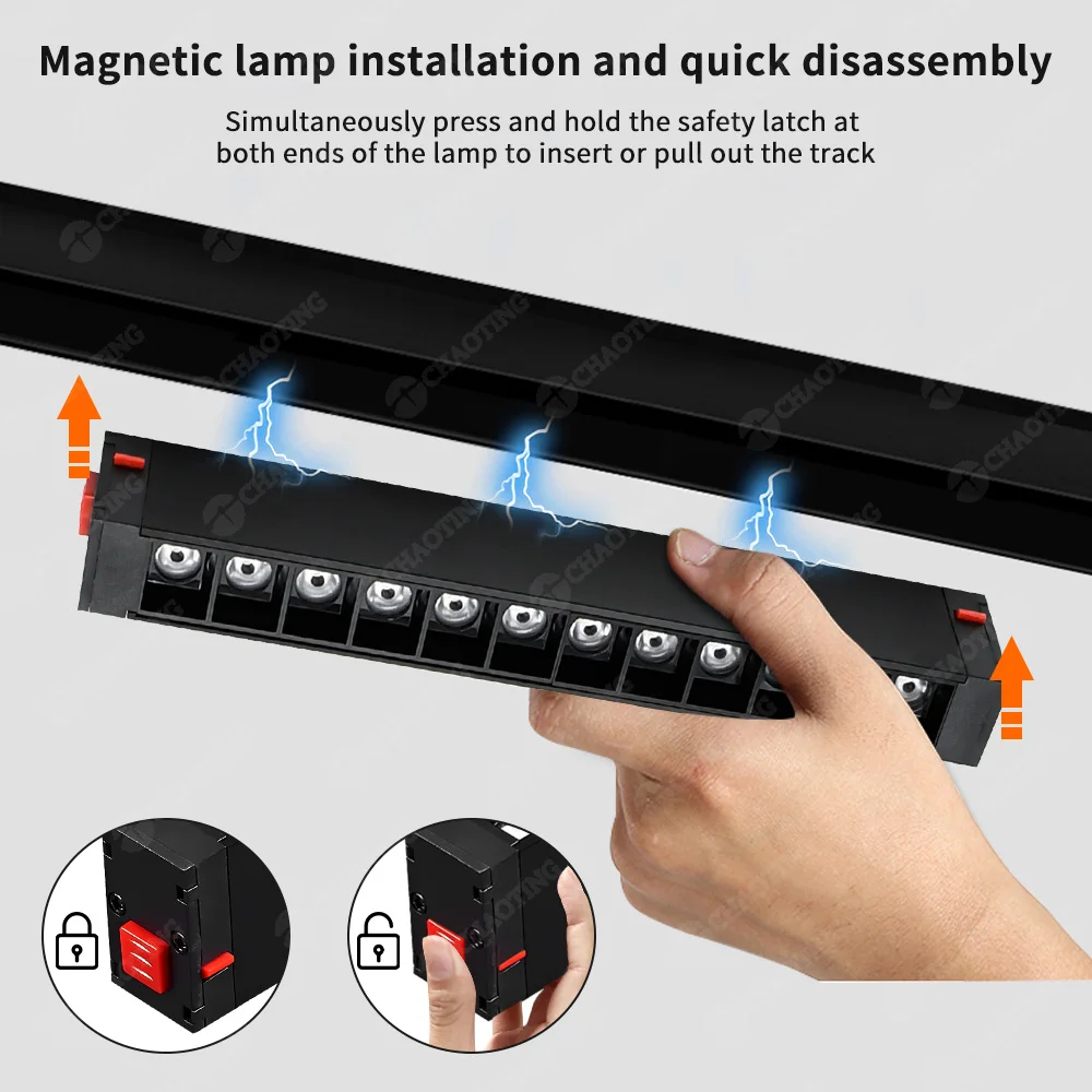 25 مللي متر الذكية عكس الضوء Led أضواء المسارات سقف داخلي راحة نظام السكك الحديدية المغناطيسي 9 واط 18 واط الخطي مصبغة بقعة ضوء للإضاءة المنزلية