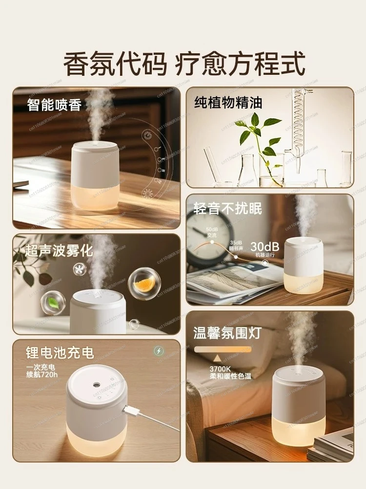 Automatic Aromatherapy Diffuser Essential Oil Fragrance Sprayer with Night Light Smart Long Lasting Scent Home Use