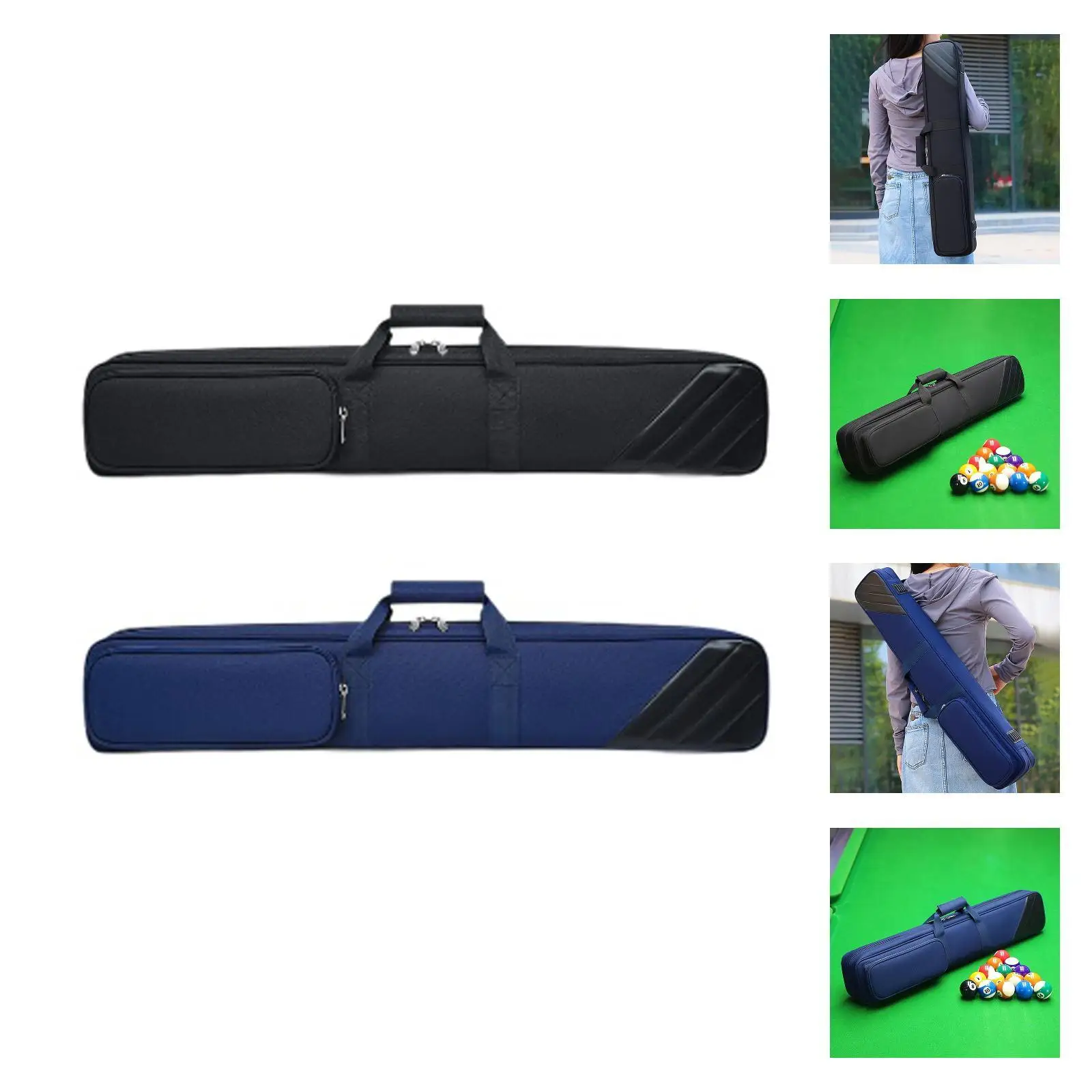 

Pool Cue Sticks Bag 1/2 Club Bag Portable Handle Carrying Case Bag 32 Inches