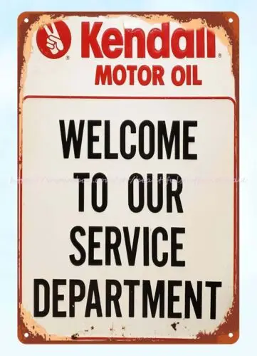 Kendall Motor Oil Welcome metal tin sign building cave bar plaques